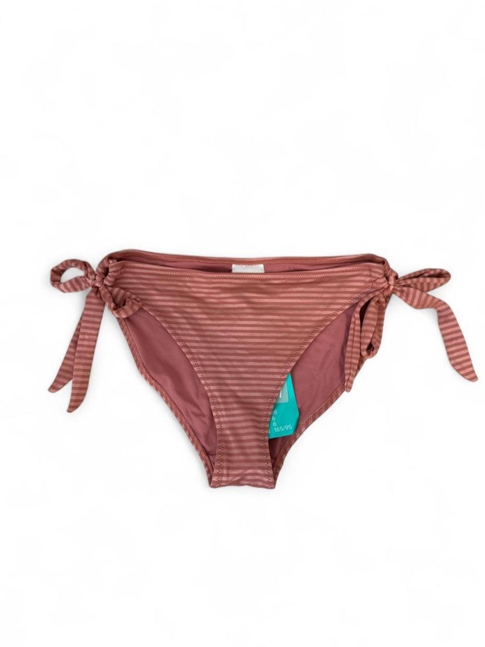 H&M Dusty Rose Striped Side-Tie Bikini Bottom